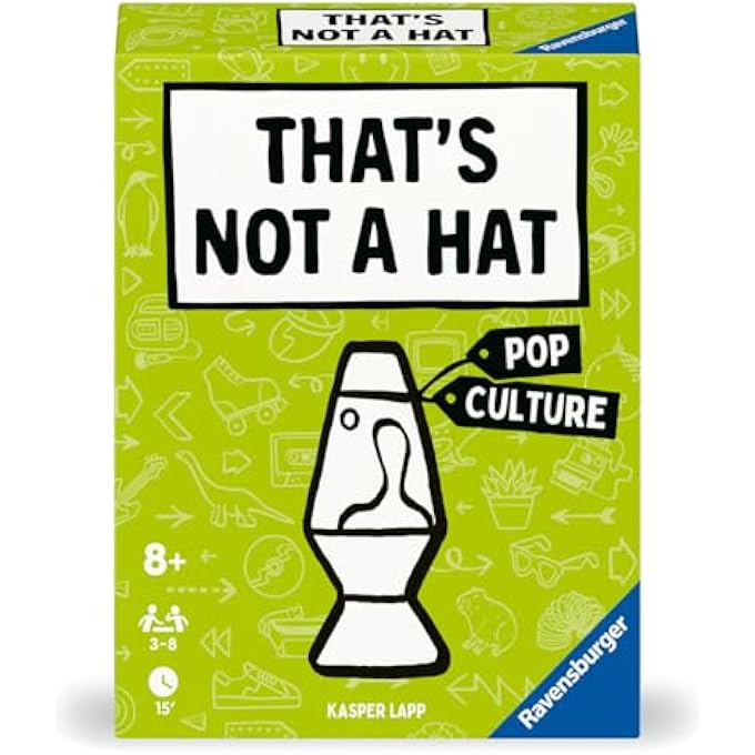 rayihni THATS NOT A HAT 2 POP CULTURE EDITION  BLUFF & MEMORY CARD GAME FOR 38 PLAYERS, AGES 899, INCLUDES 110 ILLUSTRATED CARDS & RULEBOOK, TRAVEL BOX | 22589‑7 - Image 5